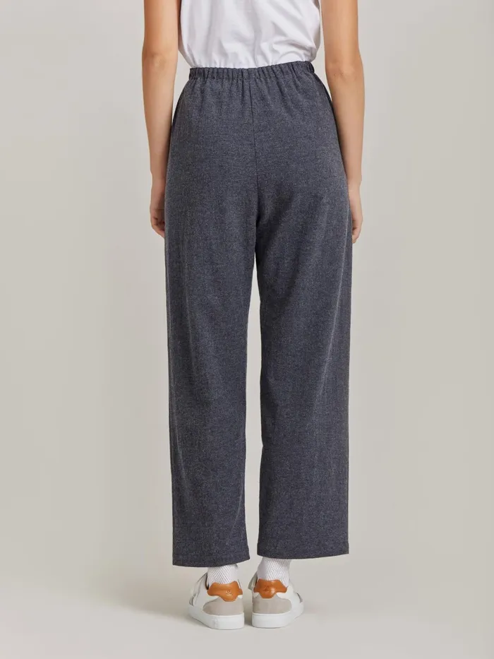 Women Agns B Trousers and Jeans Grey Wool Crpe Vietnam Trousers