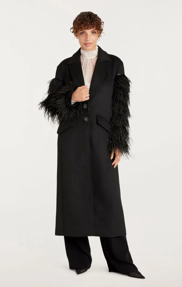 Women Ali Coat Black Cinq Sept Outerwear