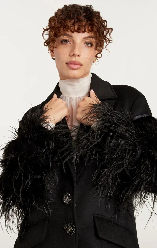 Women Ali Coat Black Cinq Sept Outerwear