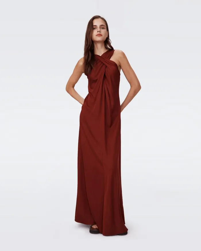 Women Alia Dress Chestnut DVF Dresses