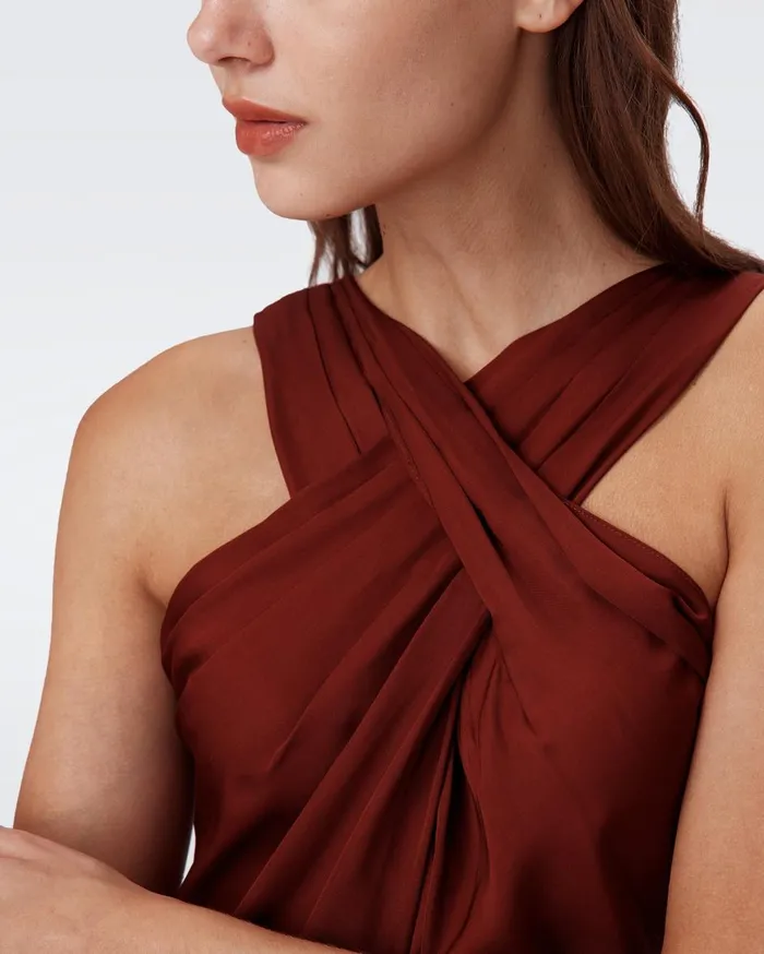 Women Alia Dress Chestnut DVF Dresses