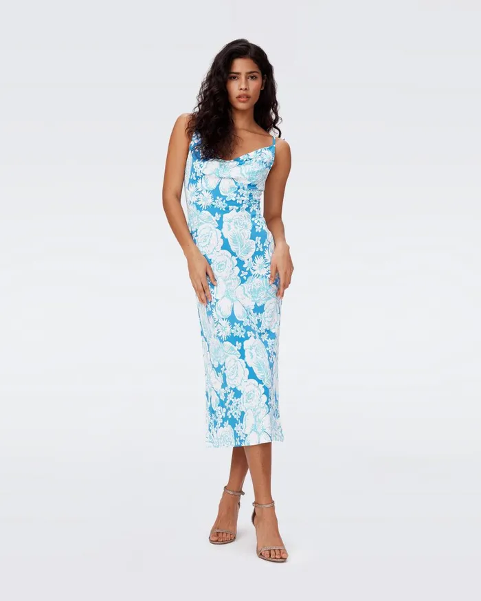 Women Alik Dress June Bloom Blue DVF Dresses