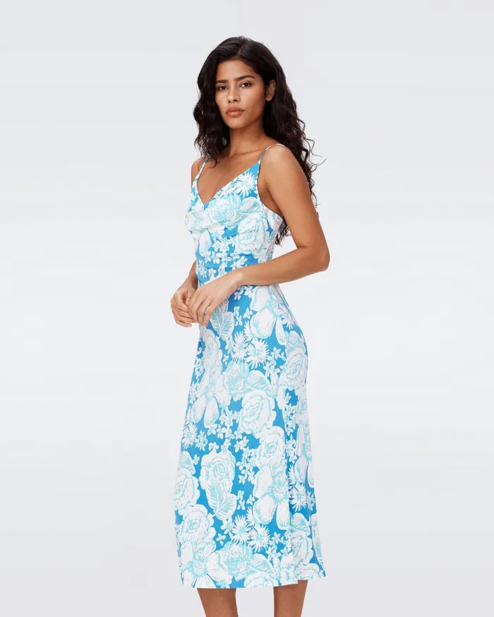 Women Alik Dress June Bloom Blue DVF Dresses
