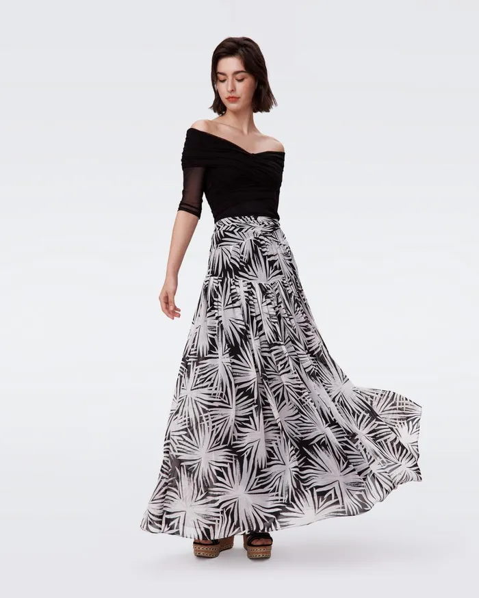 Women Amira Skirt Huge Sea Holly Black DVF Skirts