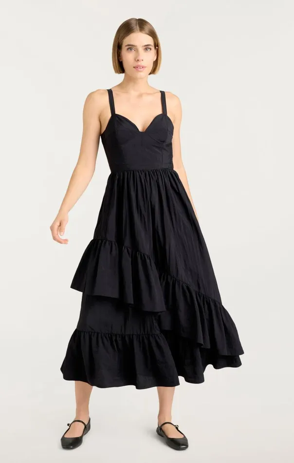 Women Amy Dress Black Cinq Sept Midi