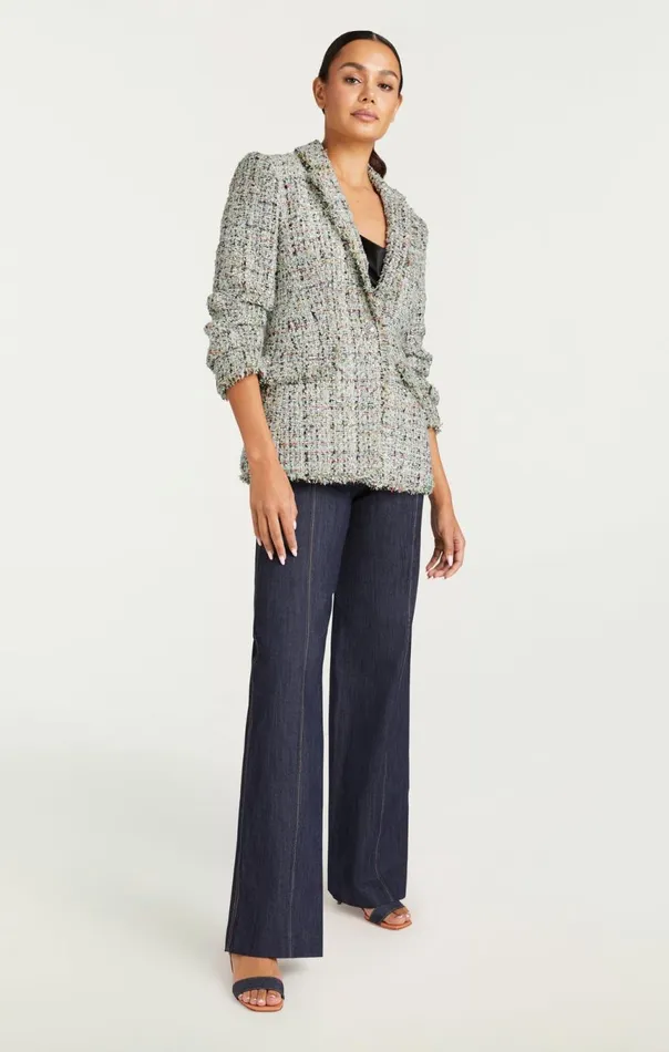Women Anya Boucle Khloe Blazer Patinamulti Cinq Sept Blazers