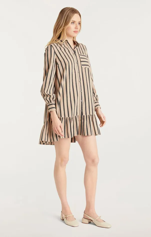 Women Arlette Dress Khakiblack Cinq Sept Mini