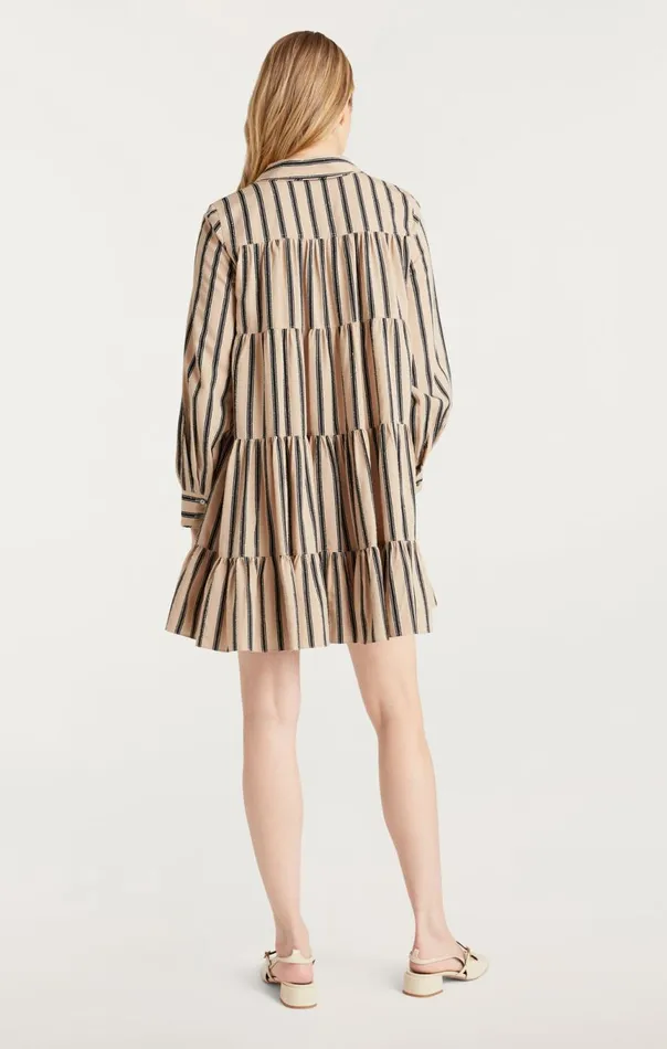 Women Arlette Dress Khakiblack Cinq Sept Mini