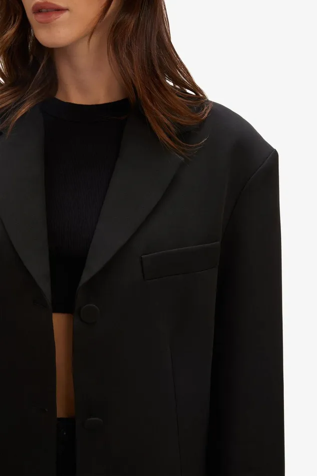 Women Bardot Blazers Akia Oversized Blazer In Black Black Women Bardot Blazers Akia Oversized Blazer In Black Black