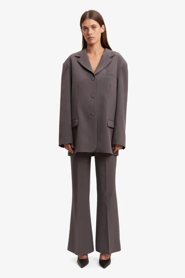 Women Bardot Blazers Akia Oversized Blazer In Charcoal Charcoal