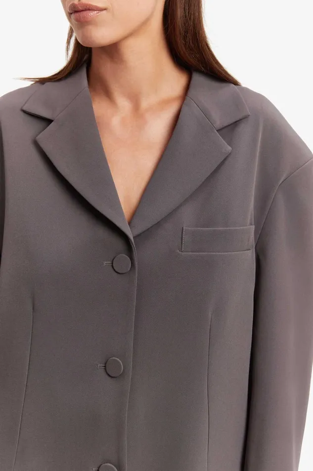 Women Bardot Blazers Akia Oversized Blazer In Charcoal Charcoal