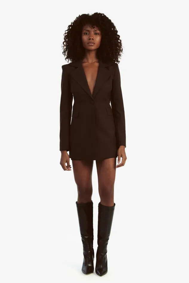 Women Bardot Blazers Austyn Blazer In Dark Chocolate Dark Chocolate