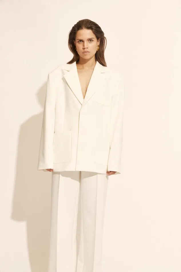 Women Bardot Blazers Halia Oversized Blazer In Orchid White Orchid White