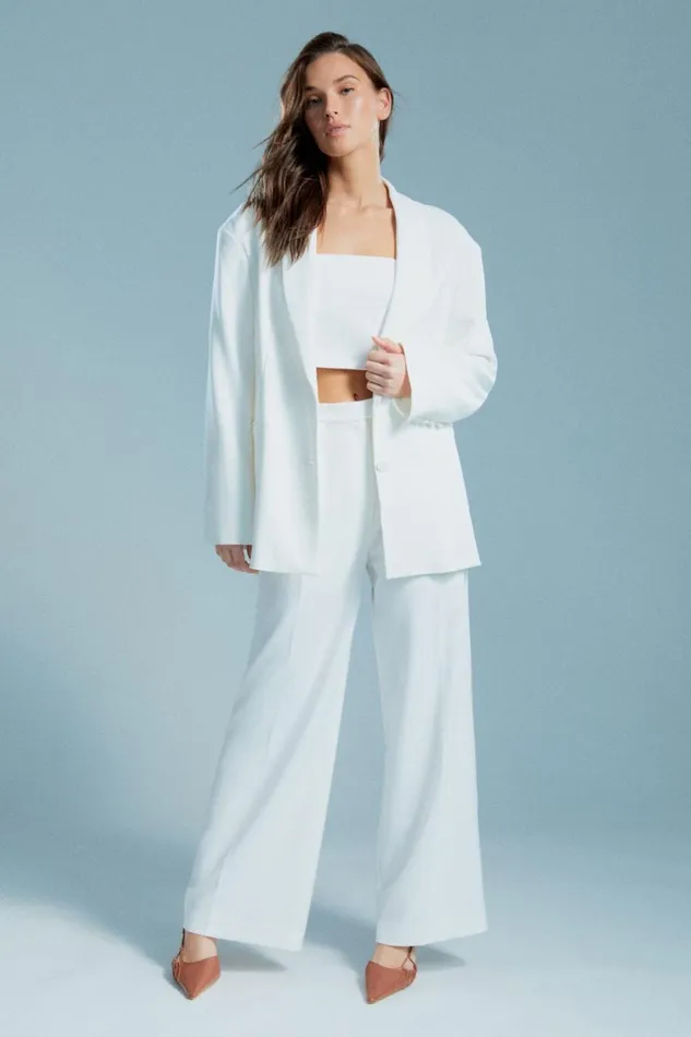 Women Bardot Blazers Malene Oversized Blazer In Orchid White Orchid White