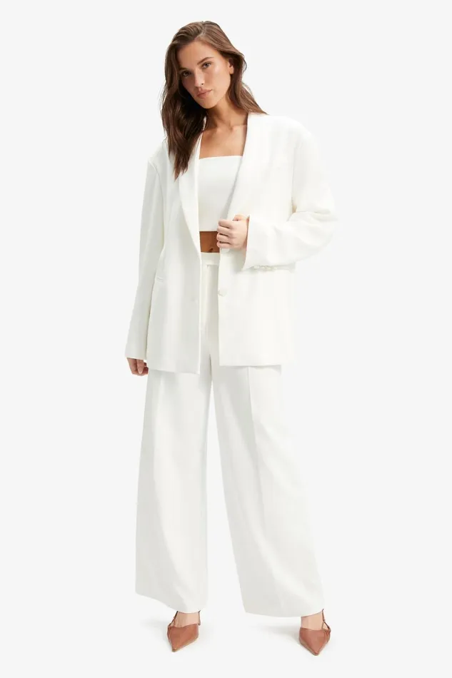 Women Bardot Blazers Malene Oversized Blazer In Orchid White Orchid White Women Bardot Blazers Malene Oversized Blazer In Orchid White Orchid White