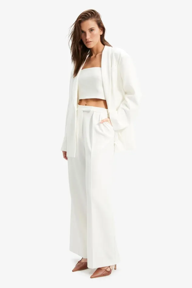 Women Bardot Blazers Malene Oversized Blazer In Orchid White Orchid White Women Bardot Blazers Malene Oversized Blazer In Orchid White Orchid White