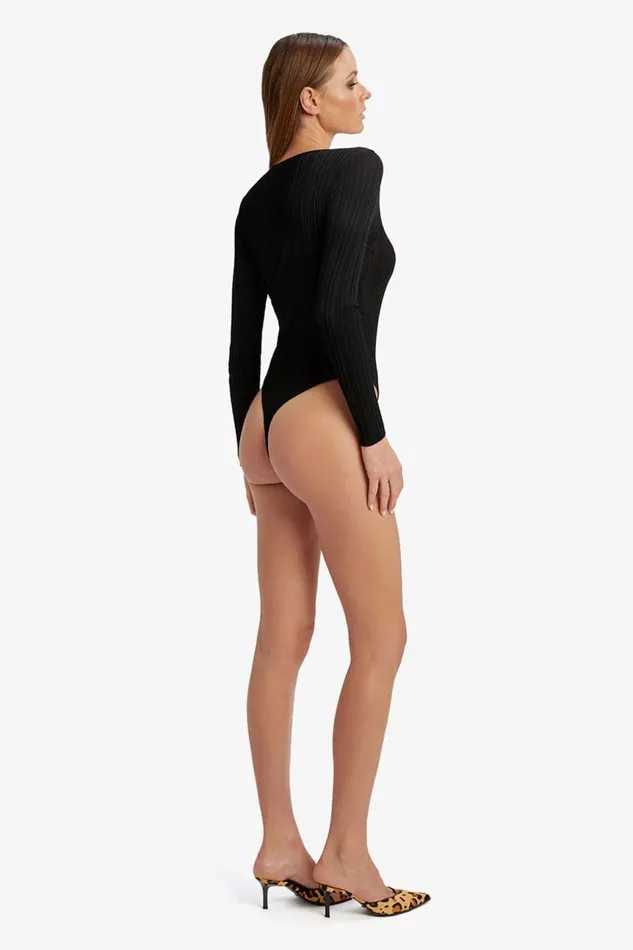 Women Bardot Bodysuits Bryson Bodysuit In Black Black Women Bardot Bodysuits Bryson Bodysuit In Black Black