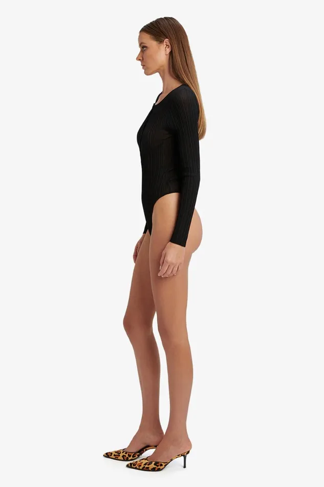 Women Bardot Bodysuits Bryson Bodysuit In Black Black Women Bardot Bodysuits Bryson Bodysuit In Black Black