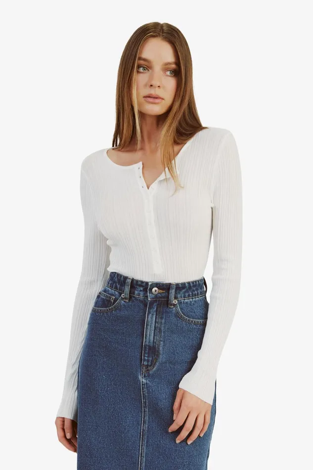 Women Bardot Bodysuits Bryson Bodysuit In Ivory Ivory