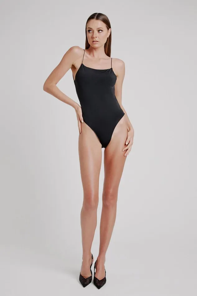 Women Bardot Bodysuits Jasminka Jersey Bodysuit In Black Black