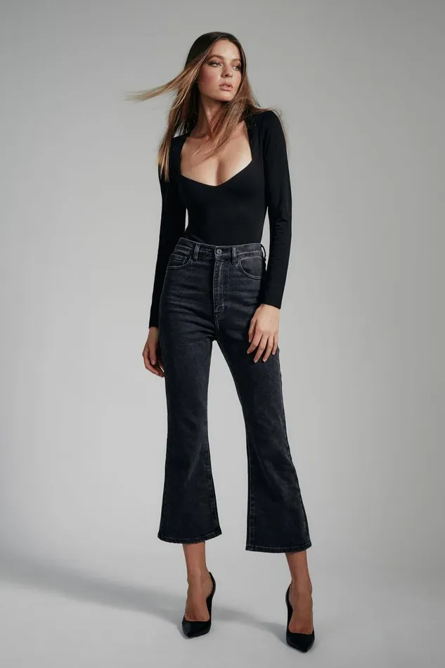 Women Bardot Bodysuits Kameron Knit Bodysuit In Black Black