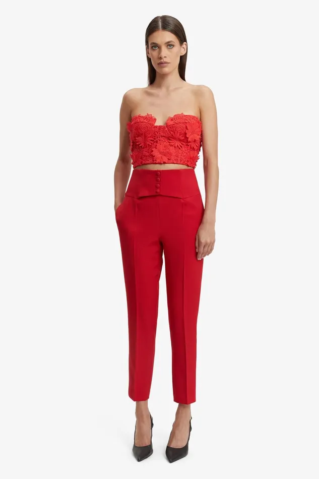 Women Bardot Corsets Brias Lace Bustier In Fire Red Fire Red Women Bardot Corsets Brias Lace Bustier In Fire Red Fire Red