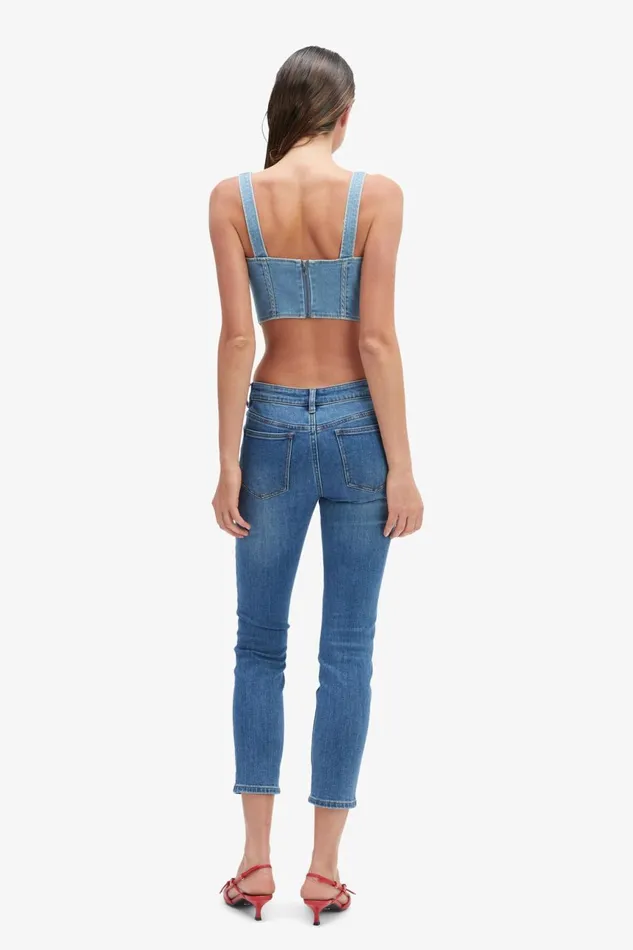 Women Bardot Corsets Denim Corset Bustier In Vintage Vintage Women Bardot Corsets Denim Corset Bustier In Vintage Vintage