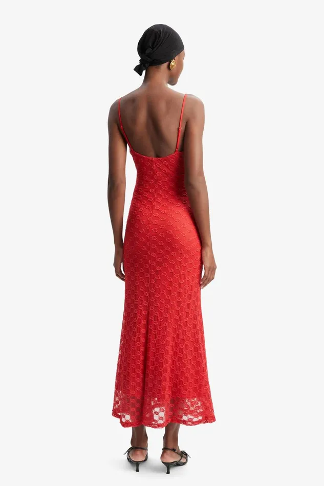 Women Bardot Day To Night Dresses Adoni Mesh Midi Dress In Fire Red Fire Red Women Bardot Day To Night Dresses Adoni Mesh Midi Dress In Fire Red Fire Red