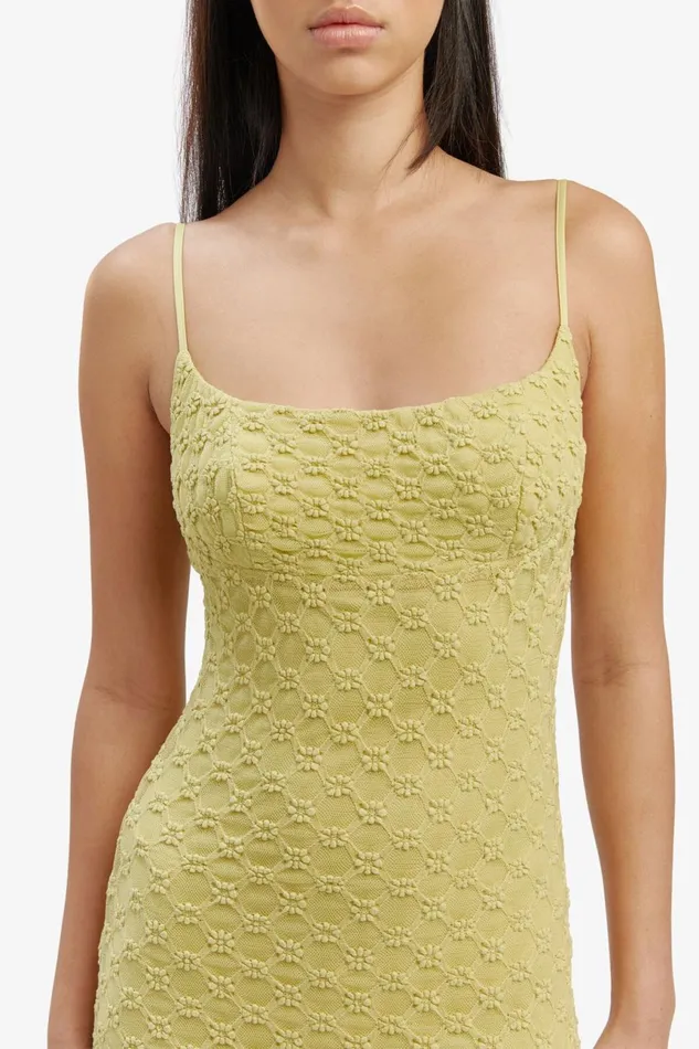 Women Bardot Day To Night Dresses Adoni Mesh Midi Dress In Moss Moss