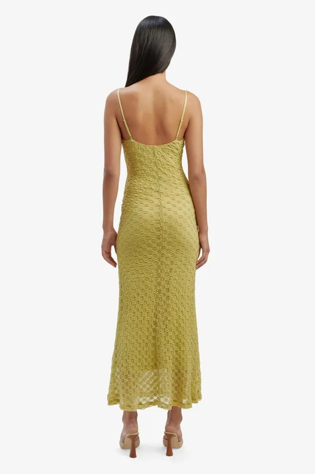 Women Bardot Day To Night Dresses Adoni Mesh Midi Dress In Moss Moss