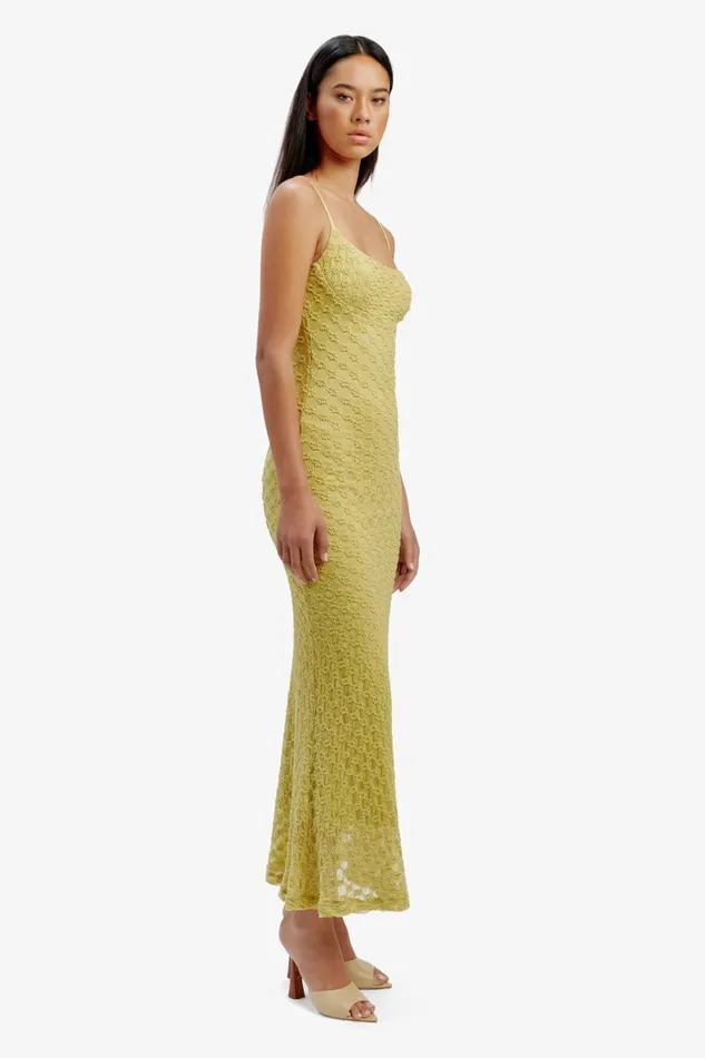 Women Bardot Day To Night Dresses Adoni Mesh Midi Dress In Moss Moss