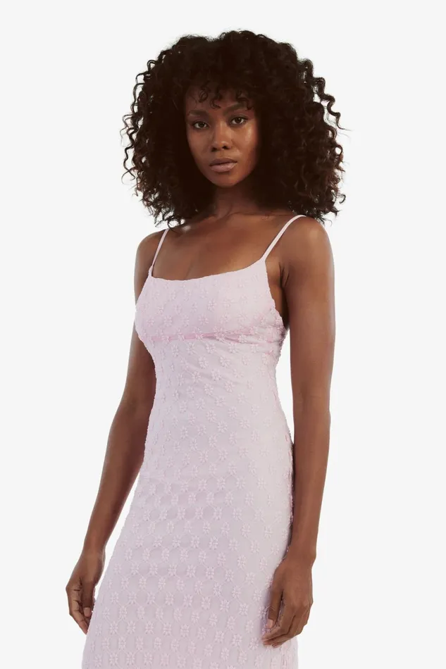 Women Bardot Day To Night Dresses Adoni Mesh Midi Dress In Soft Pink Soft Pink