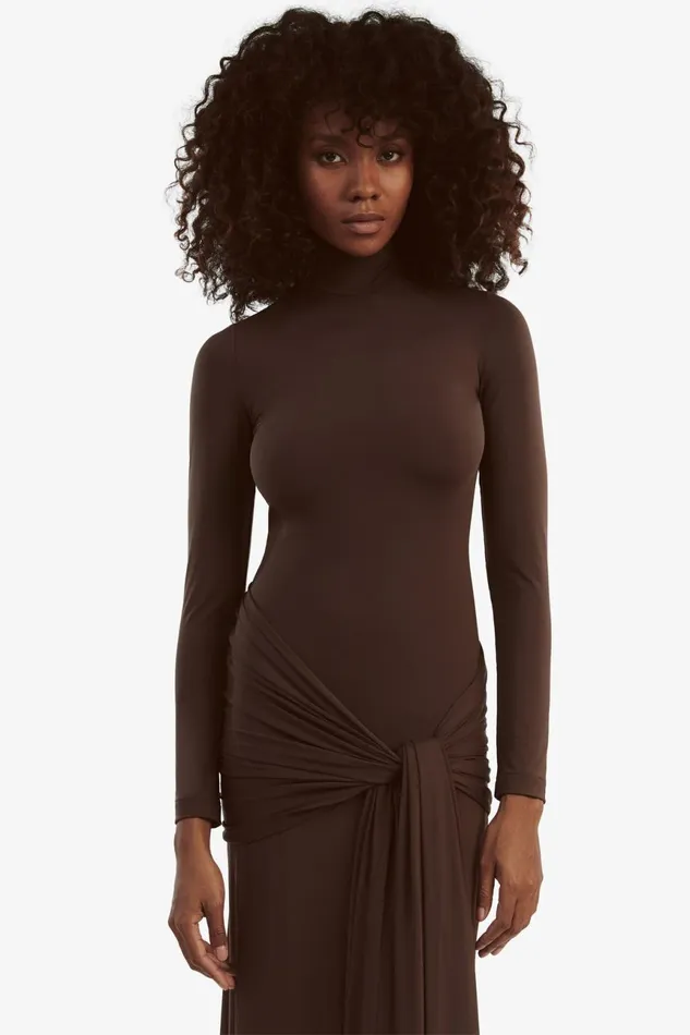 Women Bardot Day To Night Dresses Alix Maxi Tie Front Dress In Chocolate Chocolate Women Bardot Day To Night Dresses Alix Maxi Tie Front Dress In Chocolate Chocolate