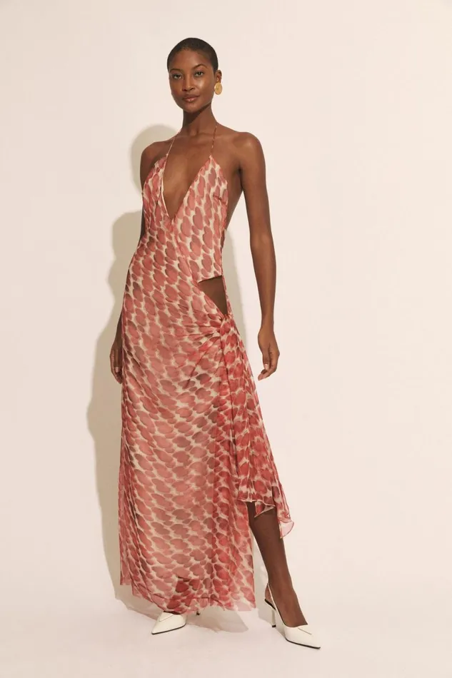 Women Bardot Day To Night Dresses Cyrel Printed Maxi Dress In Red Spot Red Spot Women Bardot Day To Night Dresses Cyrel Printed Maxi Dress In Red Spot Red Spot