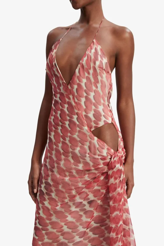 Women Bardot Day To Night Dresses Cyrel Printed Maxi Dress In Red Spot Red Spot