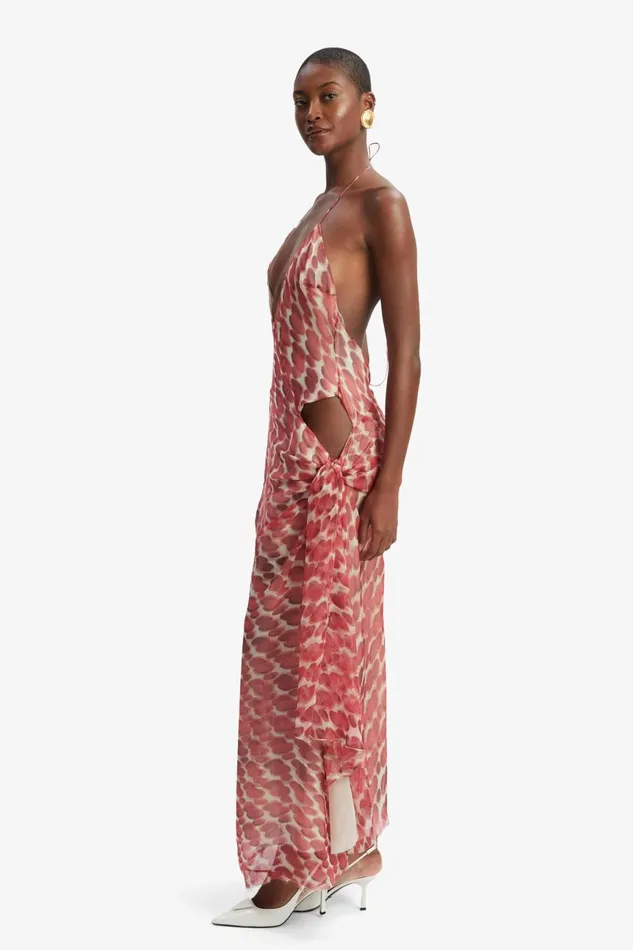 Women Bardot Day To Night Dresses Cyrel Printed Maxi Dress In Red Spot Red Spot