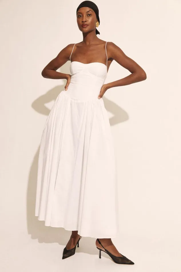 Women Bardot Day To Night Dresses Estie Cotton Maxi Dress In Orchid White Orchid White Women Bardot Day To Night Dresses Estie Cotton Maxi Dress In Orchid White Orchid White