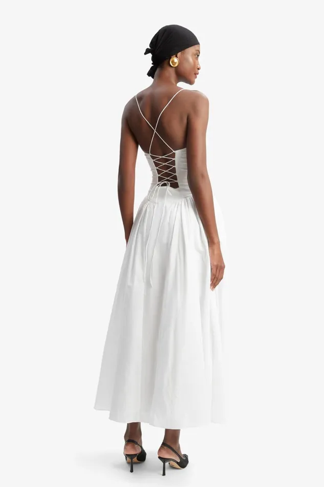 Women Bardot Day To Night Dresses Estie Cotton Maxi Dress In Orchid White Orchid White Women Bardot Day To Night Dresses Estie Cotton Maxi Dress In Orchid White Orchid White
