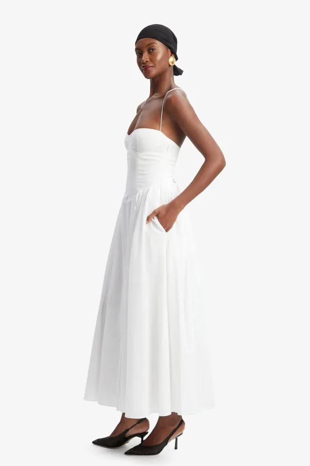 Women Bardot Day To Night Dresses Estie Cotton Maxi Dress In Orchid White Orchid White Women Bardot Day To Night Dresses Estie Cotton Maxi Dress In Orchid White Orchid White