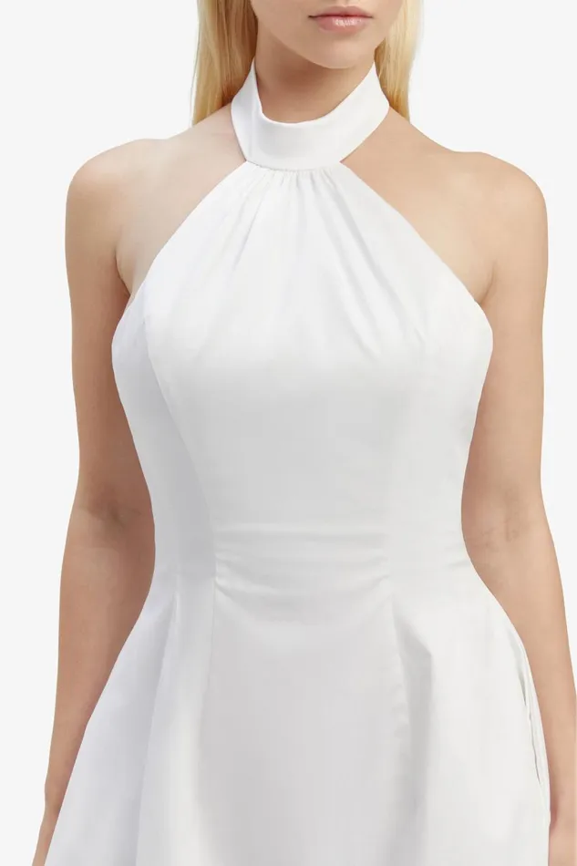Women Bardot Day To Night Dresses Genevieve Poplin Midi Dress In Orchid White Orchid White Women Bardot Day To Night Dresses Genevieve Poplin Midi Dress In Orchid White Orchid White