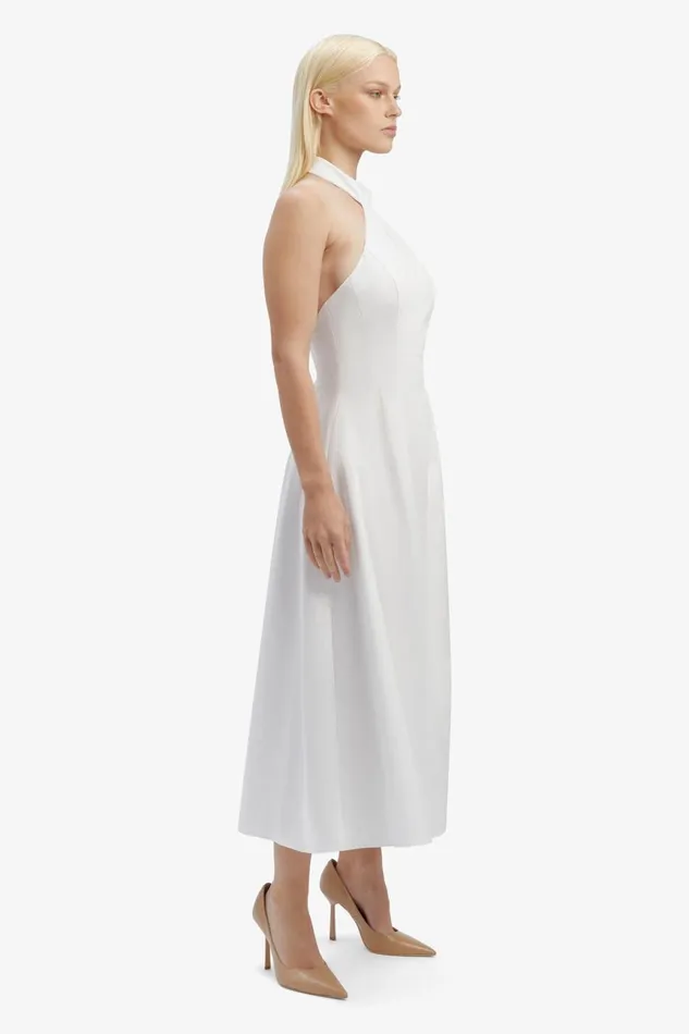 Women Bardot Day To Night Dresses Genevieve Poplin Midi Dress In Orchid White Orchid White Women Bardot Day To Night Dresses Genevieve Poplin Midi Dress In Orchid White Orchid White