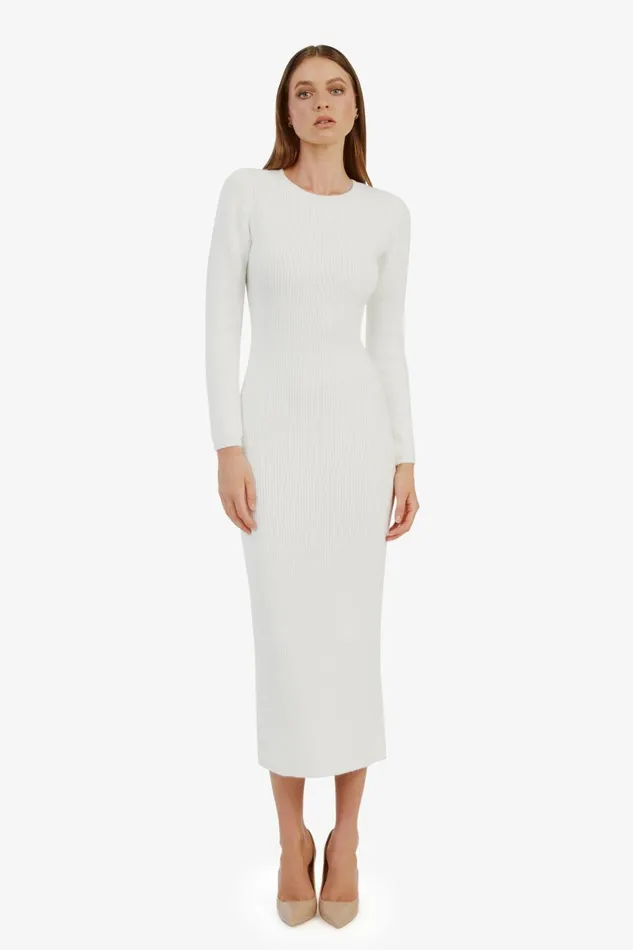 Women Bardot Day To Night Dresses Kavala Knit Maxi Dress In Ivory Ivory Women Bardot Day To Night Dresses Kavala Knit Maxi Dress In Ivory Ivory