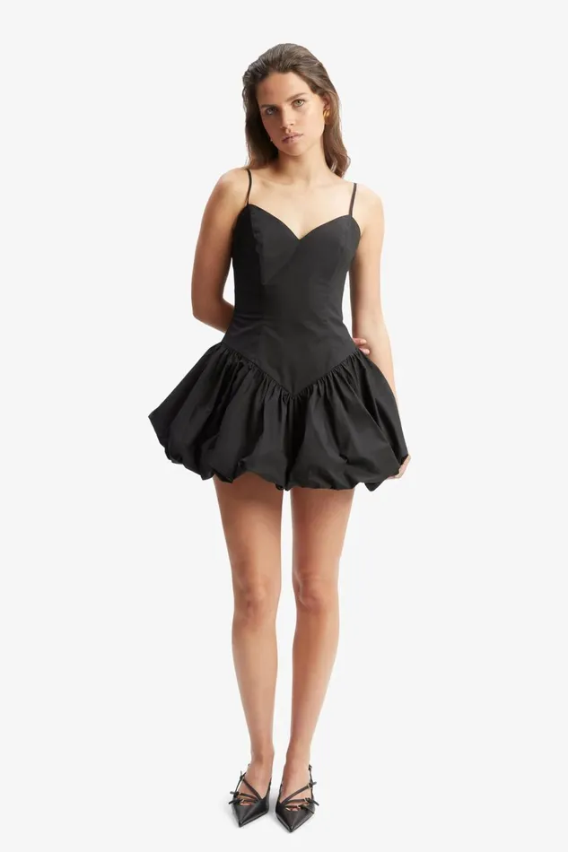 Women Bardot Day To Night Dresses Lissett Poplin Mini Dress In Black Black Women Bardot Day To Night Dresses Lissett Poplin Mini Dress In Black Black