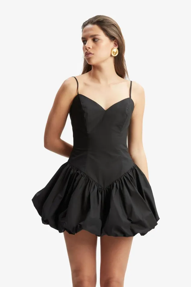Women Bardot Day To Night Dresses Lissett Poplin Mini Dress In Black Black Women Bardot Day To Night Dresses Lissett Poplin Mini Dress In Black Black