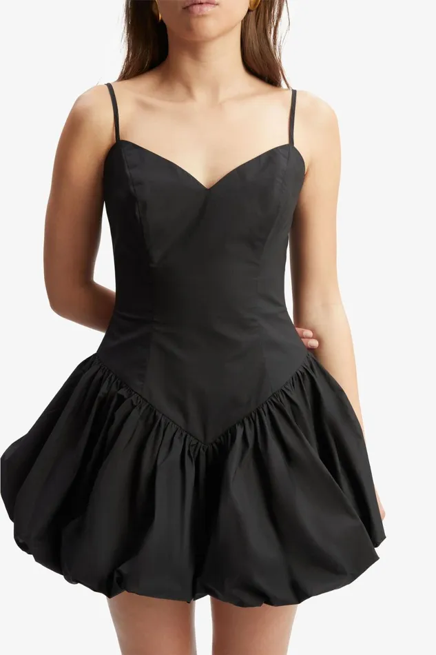 Women Bardot Day To Night Dresses Lissett Poplin Mini Dress In Black Black Women Bardot Day To Night Dresses Lissett Poplin Mini Dress In Black Black