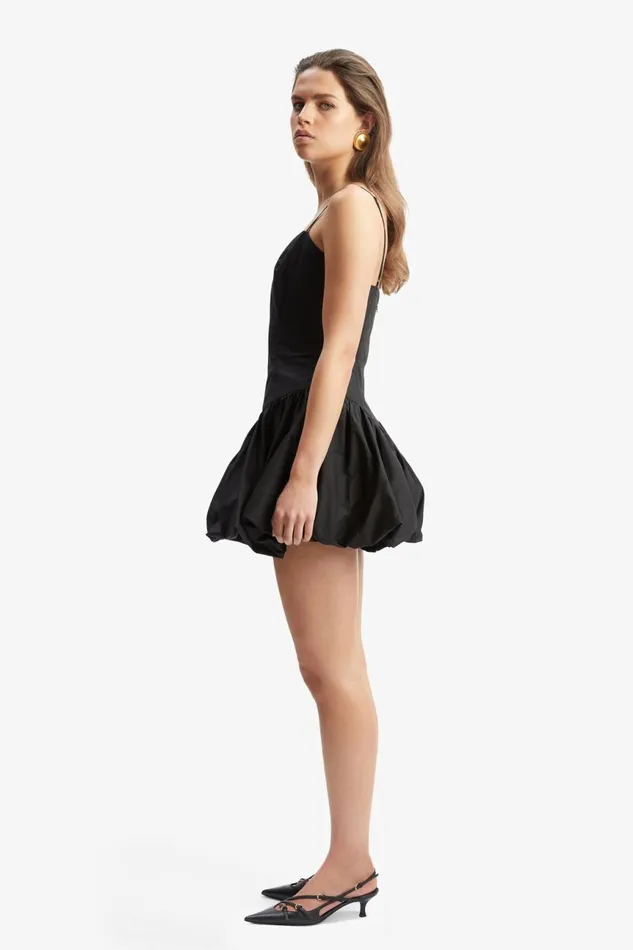 Women Bardot Day To Night Dresses Lissett Poplin Mini Dress In Black Black Women Bardot Day To Night Dresses Lissett Poplin Mini Dress In Black Black