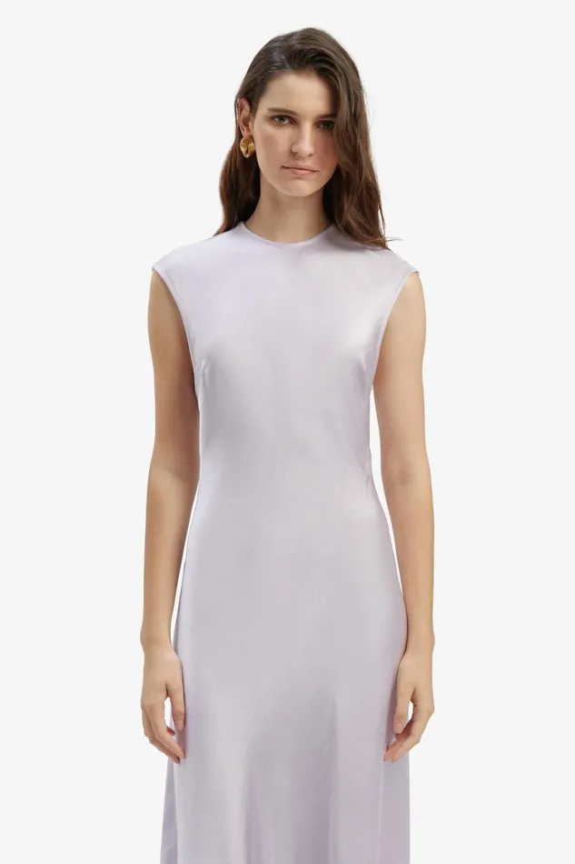 Women Bardot Day To Night Dresses Peggy Aline Slip Dress In Soft Lilac Soft Lilac