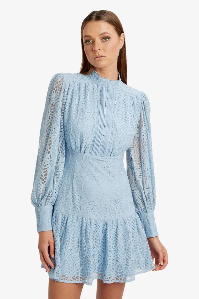 Women Bardot Day To Night Dresses Remy Lace Dress In Light Blue Light Blue Women Bardot Day To Night Dresses Remy Lace Dress In Light Blue Light Blue