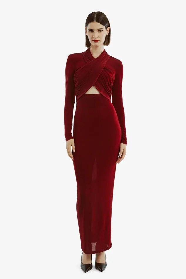 Women Bardot Day To Night Dresses Reno Slinky Knit Dress In Burgundy Burgundy Women Bardot Day To Night Dresses Reno Slinky Knit Dress In Burgundy Burgundy