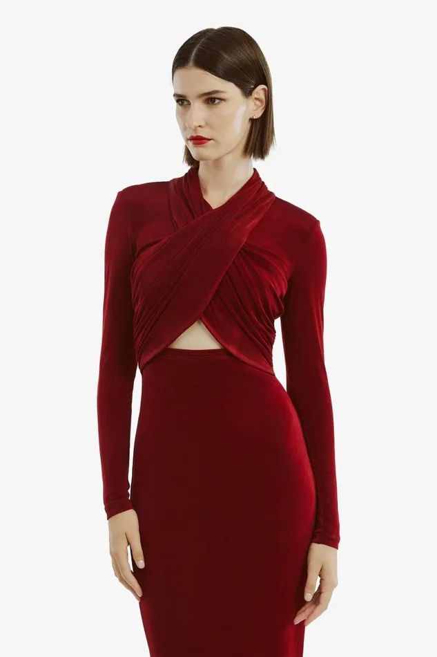 Women Bardot Day To Night Dresses Reno Slinky Knit Dress In Burgundy Burgundy Women Bardot Day To Night Dresses Reno Slinky Knit Dress In Burgundy Burgundy